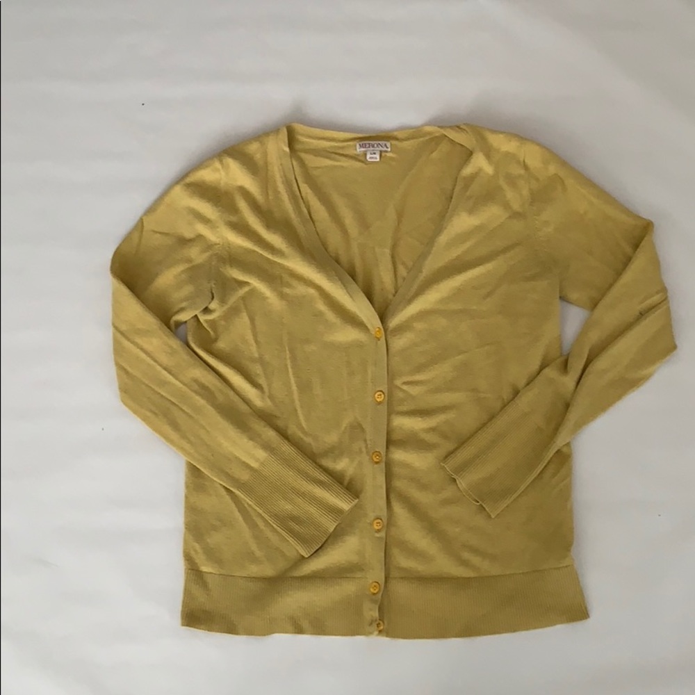 Yellow cardigan